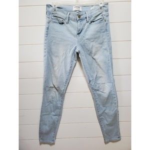 FRAME denim womens size 26 Le skinny de Jeanne crop cropped light wash jeans